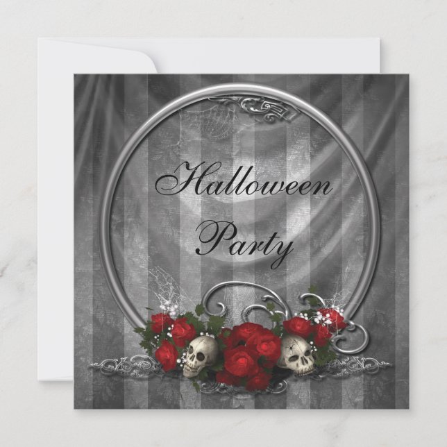 Invitations élégants de partie de Halloween de (Devant)