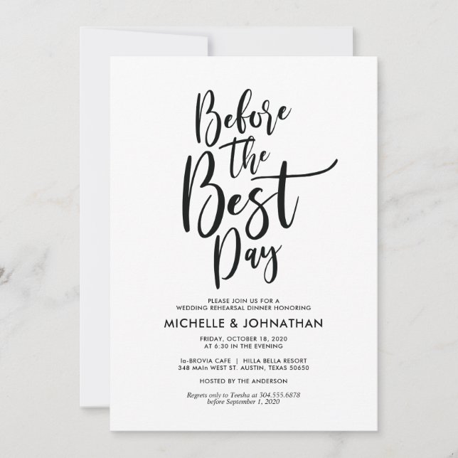 Invitations élégants parfaits de dîner de (Devant)