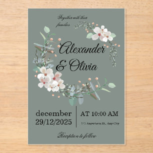 INVITATIONS EN ACRYLIQUE 