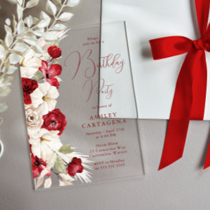 INVITATIONS EN ACRYLIQUE 