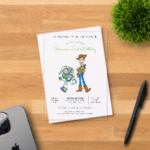 Invitations En Acrylique 2 Infinity and Beyond Toy Story - 2e anniversaire