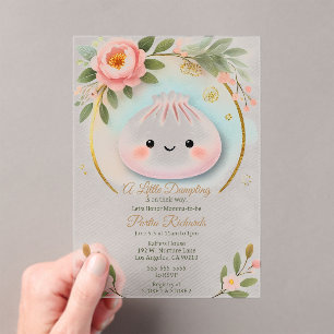 Invitations En Acrylique adorable petit Baby shower de dumping