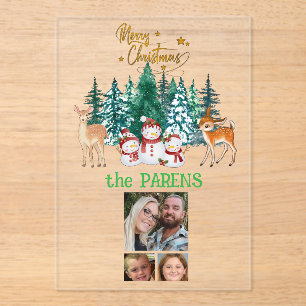 Invitations En Acrylique Amusement de vacances en famille