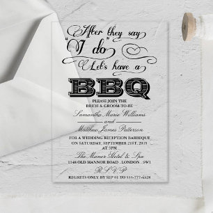 Invitations En Acrylique Après Qu'Ils Aient Dit Que Je Le Fais, Faisons Un 