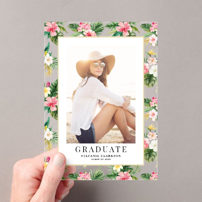 Invitations En Acrylique Aquarelle Motif tropical (In situ (ordinateur de poche))