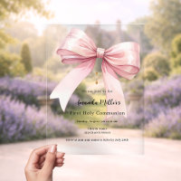 Arc rose fille clair Première communion