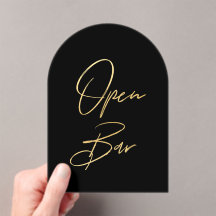 Arche en Arche Foil Noir & Or Acrylique Open Bar S
