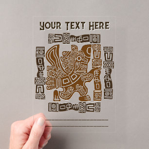 Invitations En Acrylique Aztec Eagle Guerrier Tribal Art antique