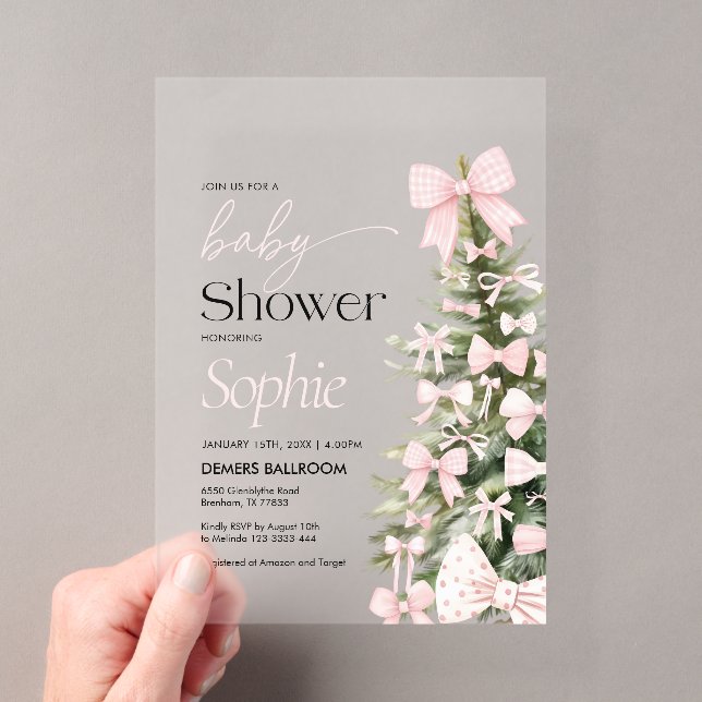 Invitations En Acrylique Baby shower de la cale d'hiver (In situ (ordinateur de poche))