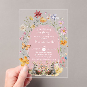Invitations En Acrylique Baby shower Fleur sauvage de Pâques de YouTube