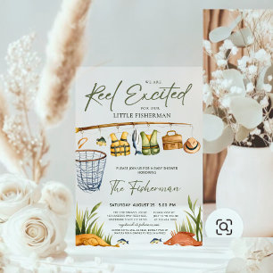 Invitations En Acrylique Baby Shower Moderne 'Enrouleur Excité'