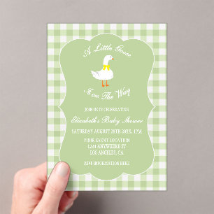 Invitations En Acrylique Baby-Shower Petite Oie