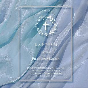 Invitations En Acrylique Baptême