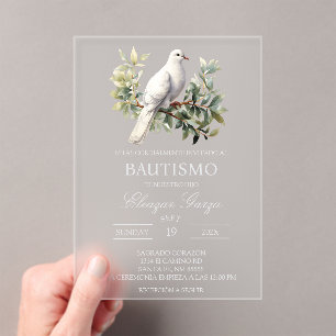 Invitations En Acrylique Baptême acrylique 