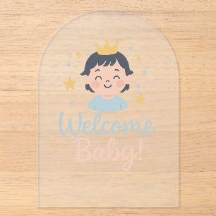 Invitations En Acrylique  Bienvenue Petit(e) – Message de bienvenue pour un