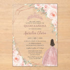 Blush Chic Fleur Rose Gold Quinceañera Princesse