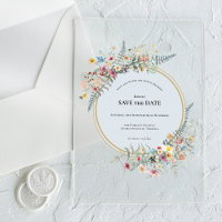 Boho Fleur Sauvage Fougère Bleu Poussiéreux Enregi