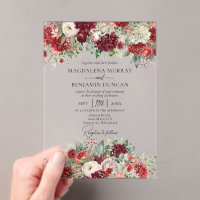 Bourgogne Rouge Vin Mums Floral Mariage