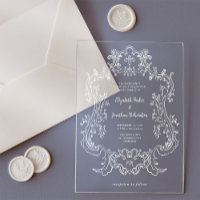 Cadre baroque blanc vintage royal | Mariage