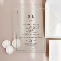 Calligraphie romantique minimaliste Monogramme Mar