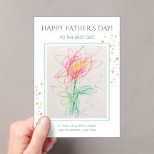 Carte Acrylique Photo Fête des Pères Œuvre d'Art E