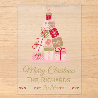Invitations En Acrylique Carte de Noël en acrylique personnalisée Cadeaux e