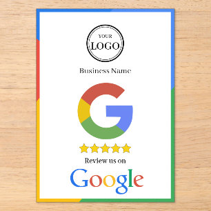Invitations En Acrylique Carte de visite avec lien QR Code pour avis Google