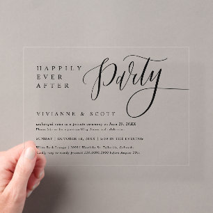 Invitations En Acrylique Carte d'invitation de mariage de fugue en acryliqu
