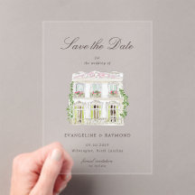 Carte Élégante de Sauvegarde de Date de Mariage à 