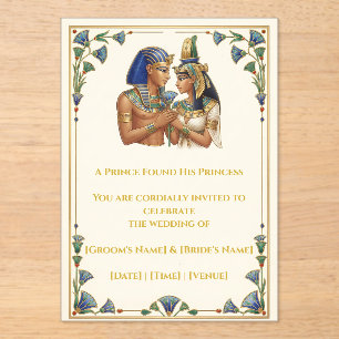 Invitations En Acrylique Carton d'invitation de mariage du prince et de la