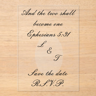 Invitations En Acrylique Cartons d'invitation en acrylique