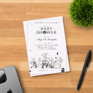 Invitations En Acrylique Cauchemar avant Noël Boo Crew Baby shower
