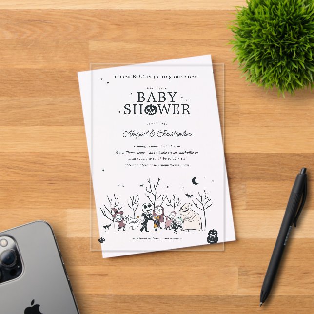Invitations En Acrylique Cauchemar avant Noël Boo Crew Baby shower (Insitu (Carte d'invitation))