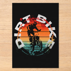 Invitations En Acrylique Cavalier de motocross en moto tout-terrain