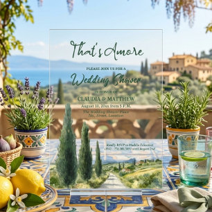 Invitations En Acrylique C'est Amore Vue Italienne Mariage Douche