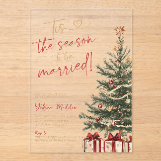 Invitations En Acrylique C'est la saison pour être marié Fête de mariage d'