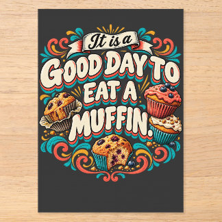 Invitations En Acrylique C'est une bonne journée pour manger un muffin