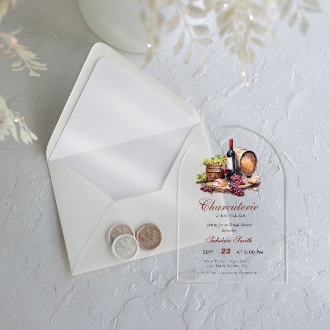 Invitations En Acrylique Charcuterie Avec la mariée pour être Fête des mari (Créateur téléchargé)