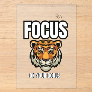 Invitations En Acrylique Chemise Tigre Focus sur Vos Objectifs   Motivation