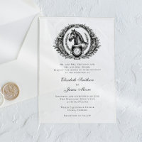 Cheval Monogramme Élégant Mariage équestre clair