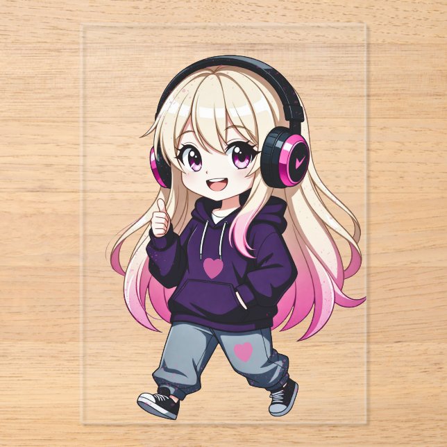 Invitations En Acrylique Chibi Funny (Recto)