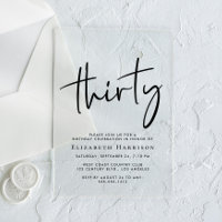 Chic Script 30e fête d'anniversaire