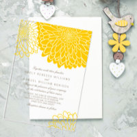 Chrysanthème Blanc Jaune Mariage Élégant Simple