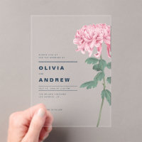 Chrysanthème rose romantique Mariage botanique