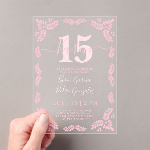 Invitations En Acrylique Cielito Lindo Quinceanera