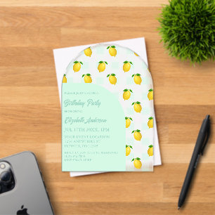 Invitations En Acrylique Citrus citron été Anniversaire