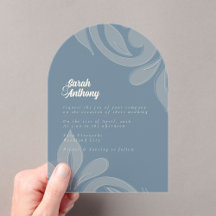 Classique Damask Turquoise Mariage Acrylique Invit