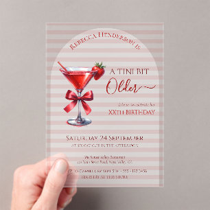 Invitations En Acrylique Cocktail de baies Un peu plus âgé, cocktail d'anni