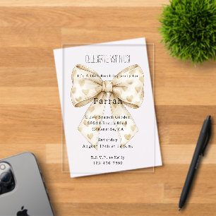 Invitations En Acrylique Cœur de Crème Arc Anniversaire  