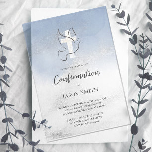 Invitations En Acrylique Confirmation
